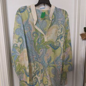 Pastel colored tunic size 14